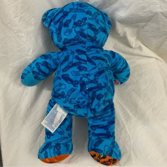 Build A Bear Blue Hot Wheels 50TH Anniversary Edition Plush Bear - Picture 6 of 15
